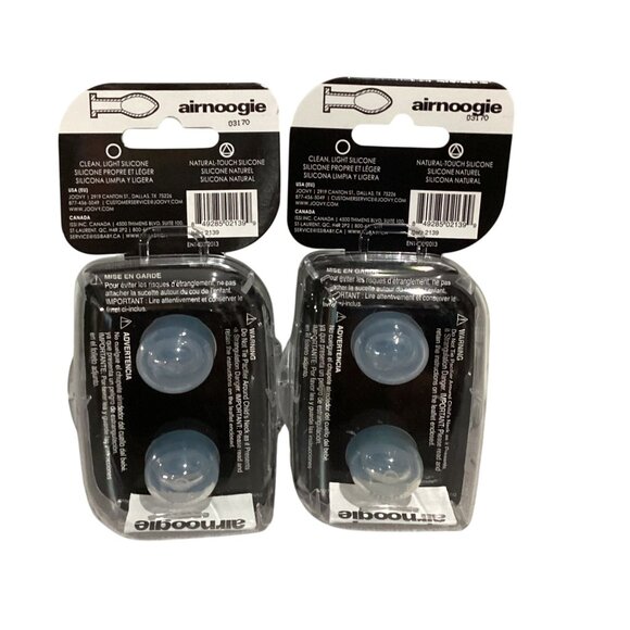 2-Joovy Airnoogie Orthodontic Pacifiers 6M+ 2-Pack Silicone Natural Touch Blue - Picture 2 of 2